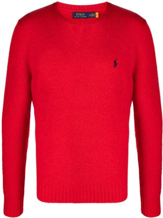 Polo Ralph Lauren Polo Pony crew-neck jumper - men - Alpaca Wool/Wool/Recycled Nylon - L - Red