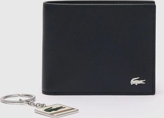 Lacoste Mens Small Billfold and Keychain Gift Set - Black - Size: ONE size