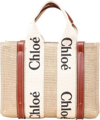 Chlo&eacute; Pre-owned Fabric totes - Dames - Vintage Shopper - Beige - ONE Size - Linnen - Vintage