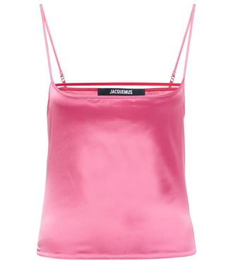 Jacquemus Le Haut Tangelo satin tank top