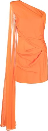 Roland Mouret Asymmetric Silk Crepe Mini Dress