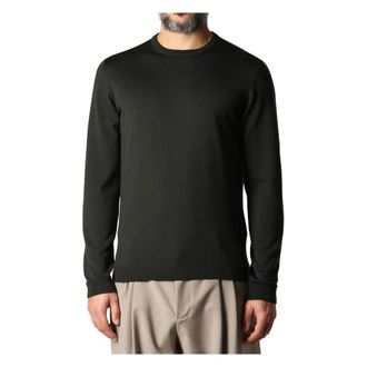 Roberto Collina Truien & Vesten, Heren, Zwart, M, Girocollo ML
