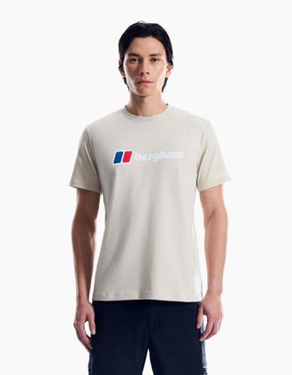 Berghaus Mens Berghaus Mens Class XL-Logo Short Sleeve T-Shirt - Cream - Size: 44