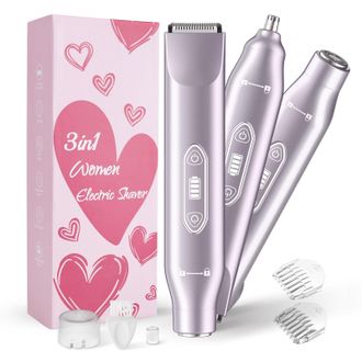 OEM Recortadora De Bikini Para Mujer, Afeitadora El&eacute;ctrica 3 En 1 Con Cuchillas De Cer&aacute;mica, Resistente Al Agua Ipx7, Recargable Por Usb, Depilaci&oacute;n Indol