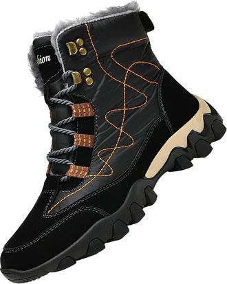 Generic Winter Snow Boots for Men UK, Walking Boot High Top Winter Boots Warm Lined Ankle Boot Slip-Resistant Hiking Shoes Breathable Sport Shoe Comfortable C