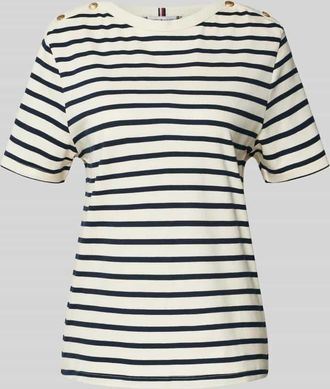 Tommy Hilfiger Regular Fit T-Shirt aus reiner Baumwolle in Marine, Größe L