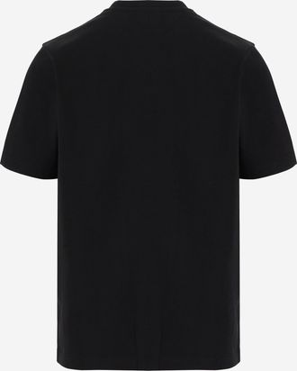 Casablanca Mens Cotton T-Shirt With Logo Print Black Organic T-Shirts And Polos
