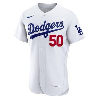 Nike Mookie Betts Los Angeles Dodgers Nike Mens MLB Authentic Jersey in White | 8900LDHOLD9-VLM
