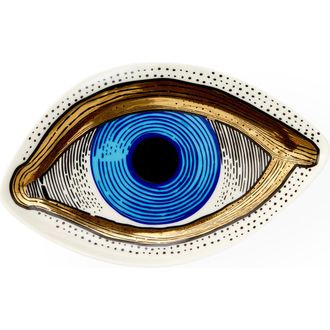 Jonathan Adler Eye Trinket Decorative Tray in Blue /Gold at Nordstrom