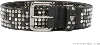 HTC Black 5000 Stud Leather Studded Belt