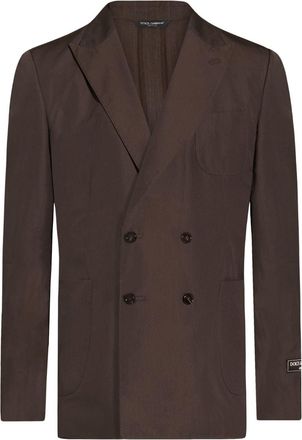 Dolce & Gabbana double-breasted cotton jacket - men - Cotton - 46 - Brown