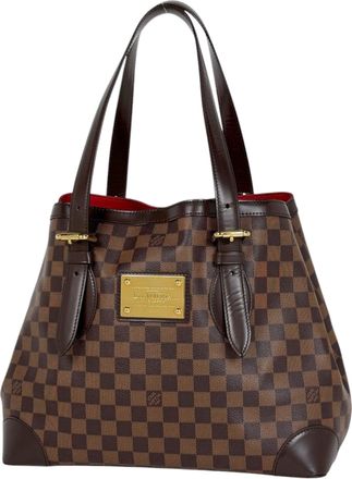 Louis Vuitton Brown Damier Canvas Damier Azur Shoulder Bag Tote Bag (Pre-Owned)