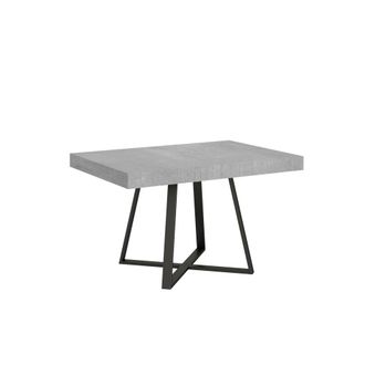 ITYhome Mesa extensible 90x130/234 cm efecto madera, cemento
