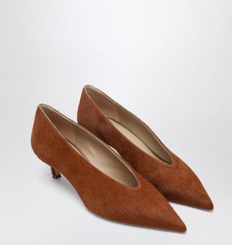 Le Monde Beryl Babouche Kitten Cowhide Effect Pumps
