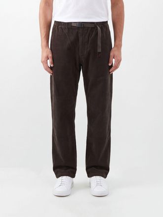 Gramicci Pantaloni wide leg in cotone con vita elasticizzata e coulisse