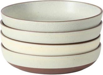 Gibson Home William Crest 4-Piece Reactive Glaze Stoneware Dinner Bowl Set in Sage Green at Nordstrom
