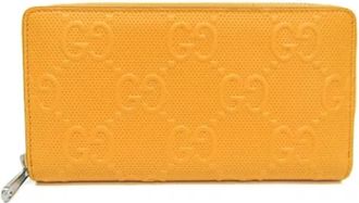 Gucci Tweedehands leren portemonnees - unisex - Vintage Accessoires - Geel - ONE Size - Vintage