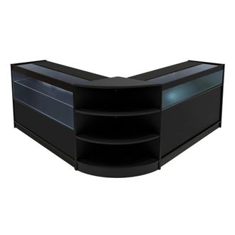 MonsterShop Harmonia LED Shop Counter Set B1200, C1200 & LM60 - Black