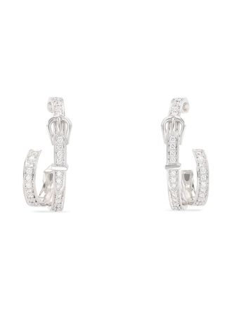 Herm&egrave;s Orecchini Etrivi&egrave;re in oro bianco con diamanti anni 2020 - Argento