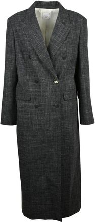 Alysi Double-Breasted Coats - Dames - Mantels - Grijs - Maat: XS