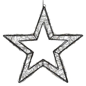 ECD Germany Estrella de Navidad LED decorativa colgante 38 cm, con temporizador