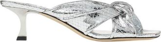Jimmy Choo London Avenue 50 Snake-Effect Leather Mules