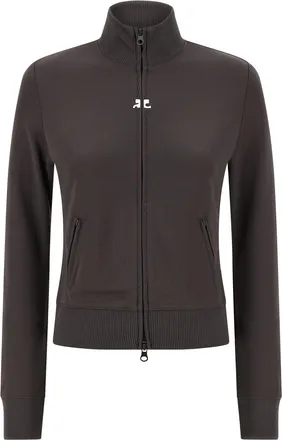 Courr&egrave;ges Gray Polyester Womens Sweatshirt