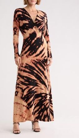 Go Couture Long Sleeve Maxi Dress in Hazelnut at Nordstrom Rack, Size Small