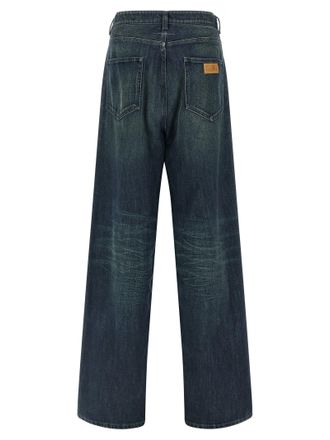 Maison Margiela Stone-Washed Rigid Cotton Jeans - Indigo
