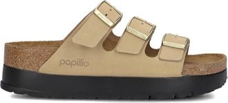 Birkenstock Beige Platform Slippers voor de zomer - Dames - Sandalen - Beige - 40 EU - Schoenen