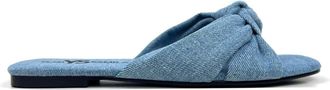 Yosi Samra Womens Naya Knotted Sandal In Denim