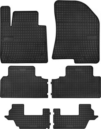 OEM Alfombrillas De Goma Para Coche: Kia Carens Iv Monovolumen (2013-2018) - Negras, Ajustadas