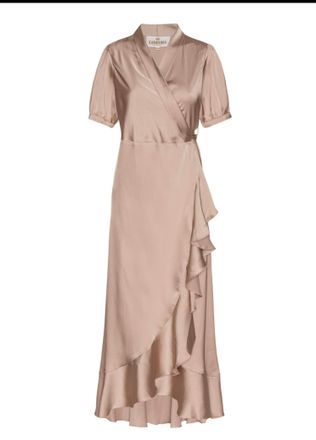 Karmamia Womens Iris Dress In Hammered Satin Blush