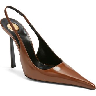 Saint Laurent Vendome Slingback Pump in Soil Brown at Nordstrom, Size 9.5Us