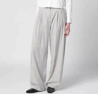 The Row Iven trousers in smoke grey silk blend