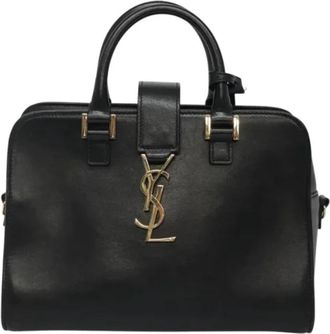 Saint Laurent Tweedehands leren handtassen - Dames - Vintage Handtas - Zwart - ONE Size - Leer - Vintage