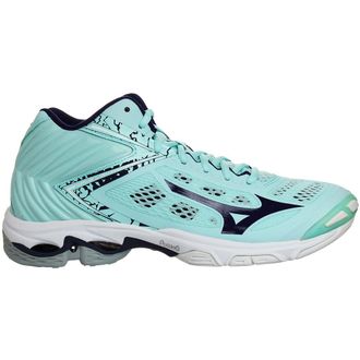 Mizuno Wave Lightning Z5 Mid Womens Light Volleyball Shoes - Green - Size UK 8.5