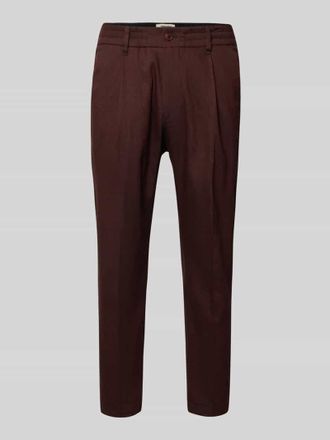 Drykorn Hose aus Leinen-Mix mit Ges&auml;&szlig;taschen in Rostrot Melange, Gr&ouml;&szlig;e 31/32
