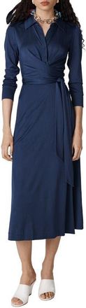 Diane Von F&uuml;rstenberg Sana Two Wrap Shirtdress in Classic Navy at Nordstrom, Size Xx-Small