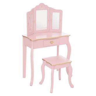 Atmosphera Atmosphera - Tocador Y Taburete Para Ni&ntilde;os Sissi Rosa Cr&eacute;ateur DInt&eacute;rieur