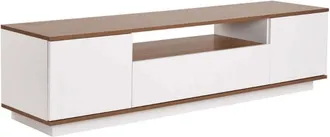 Calicosy Mueble tv 3 puertas y 1 nicho l180 cm - blanco y madera