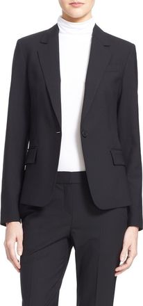 Theory Gabe Stretch Wool Blazer in Black at Nordstrom, Size 00