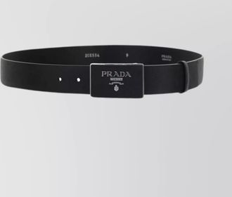 Prada calfskin belt adjustable metal buckle