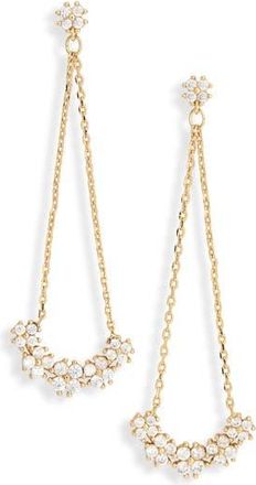 Nordstrom Rack Cubic Zirconia Triangle Chain Drop Earrings in Clear- Gold at Nordstrom Rack