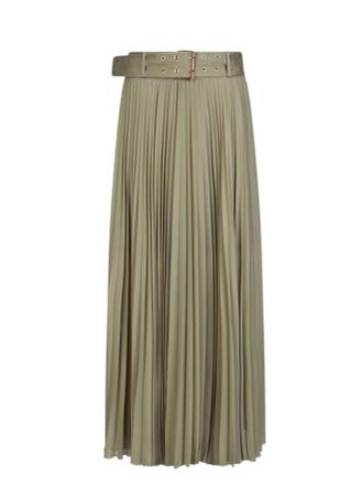 Liu Jo Long Gabardine Pleated Skirt