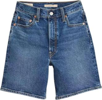 Levi's Bermuda Shorts Ribcage - Dames - Denim shorts - Blauw - W24 - Denim - Korte Broeken