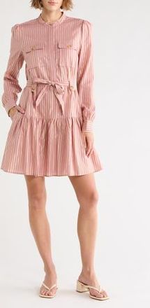Derek Lam Kayla Utility Mini Shirtdress in Rosewood/Gold at Nordstrom Rack, Size 12