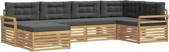 vidaXL Conjunto De Sof&aacute;s De Exterior 6 Uds. Blanco Y Antracita Vidaxl