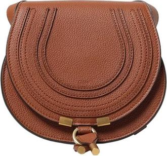 Chlo&eacute; Kleine Marcie Zadel Tas - Dames - Schoudertassen - Bruin - ONE Size - Leer - Tassen