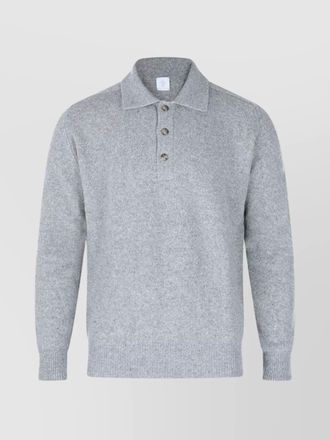 Eleventy ribbed crewneck sweater with cuffs and hem